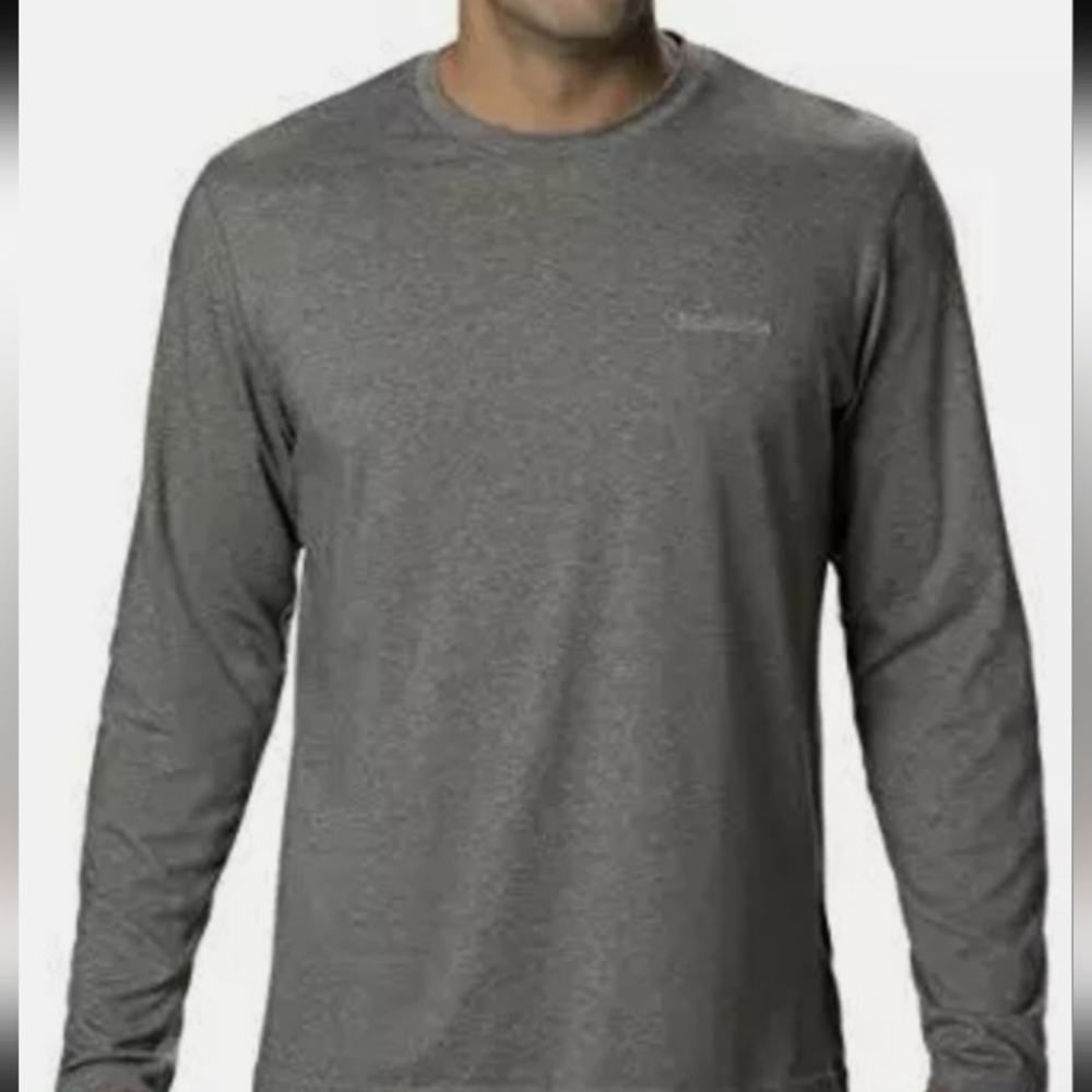 Columbia Omni-wick Long Sleeve Gray Tee Men's Sz M